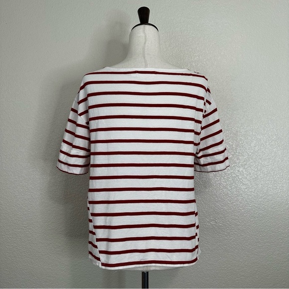 Anthropologie Pilcro and the Letterpress Red White Striped Top, Sz Large - Picture 8 of 13